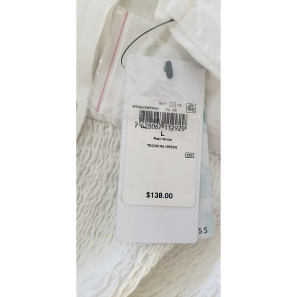 NWT GUESS ECO TEODORA MINI WHITE DRESS LARGE - Picture 4 of 5